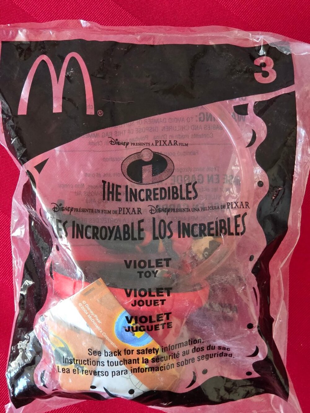 2004 THE INCREDIBLES, ELECTRONIC VIOLET TOY, MINT IN THE PACKAGE!!!